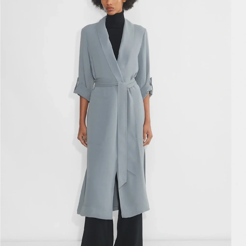 Aritzia Babaton Shady Blue Kahlo Robe Jacket - Picture 3 of 11